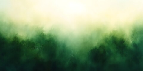 Misty green forest, nature background.