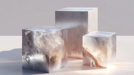 3d rendering of cube abstract geometric background. technology concept