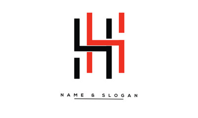 HH Abstract Letters Logo Monogram