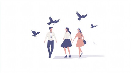 Strolling Through the City: A Captivating Visual of Urban Life