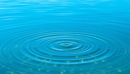 Serene Aqua: Ripples of Tranquility in a Vibrant Blue Water