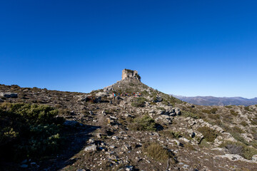 Perda Liana a beautiful and imposing rock monolith on Supramonte in National Park of the Gulf of Orosei and Gennargentu. Ogliastra, Sardinia, Italy