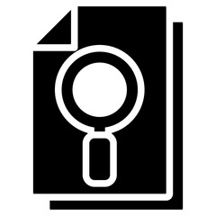 Research Icon Black Solid