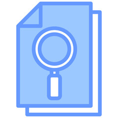 Research Icon Outline Blue