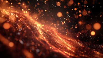 Fototapeta premium Abstract background representing data particles in a technological environment, each particle conveying a unique piece of information