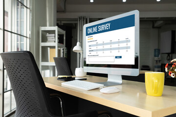 Online survey form for modish digital information collection on the internet network