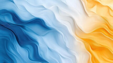Abstract white, blue and yellow gradient background banner