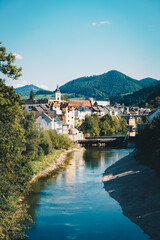 Fototapeta premium Waidhofen an der Ybbs in Lower Austria during summer