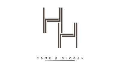 HH Abstract Letters Logo Monogram