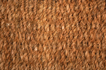 Top view of brown carpet or rug for abstract pattern texture background