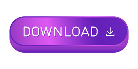 Purple modern CTA button, "Download" text, arrow icon, 3D effect, web UI element for landing pages, mobile apps or banners.