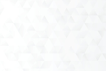 White triangle geometric pattern background, Geometric background made of triangles, Abstract geometric background. Vector 3d illustration. Triangle or pyramid white shapes.