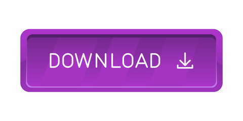 Purple modern CTA button, "Download" text, arrow icon, 3D effect, web UI element for landing pages, mobile apps or banners.