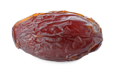 One tasty dried date isolated on white