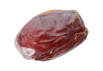 One tasty dried date isolated on white