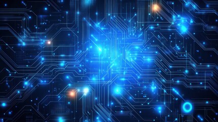 Fototapeta premium technology background.blue tech digital abstract .abstract blue background