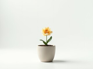 pink flower in a pot generative ai
