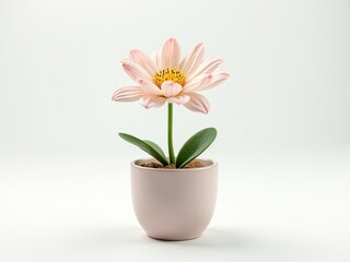 pink flower in a pot generative ai