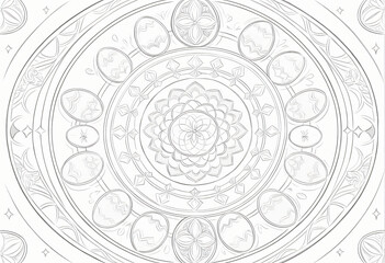 Easter mandala pattern