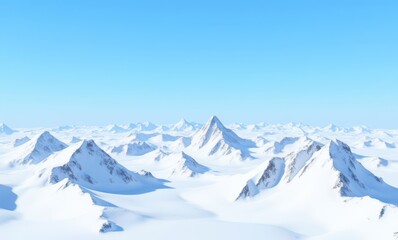 Breathtaking snowy mountains under a clear sky