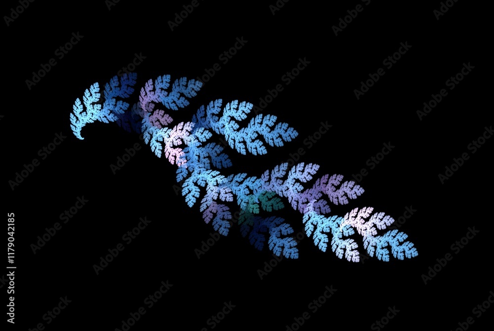 Poster computer generated fractal pattern and shape