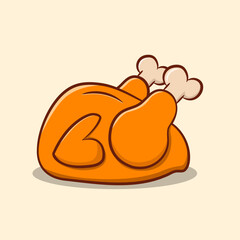 Whole grilled chicken on plate