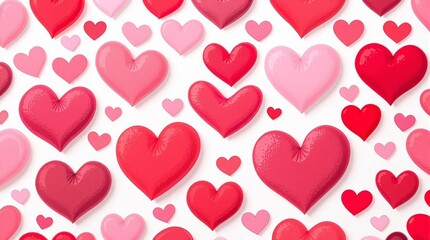 Vibrant bold red and delicate pink heart pattern design for party decorations wedding favors social media templates Valentine gift wrapping craft backgrounds