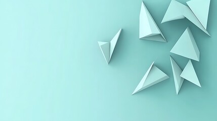 Abstract Pastel Green Triangular Shapes Design