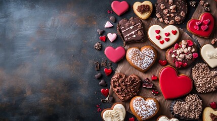 Heart-Shaped Cookies: A Romantic Chocolate and Red Delight