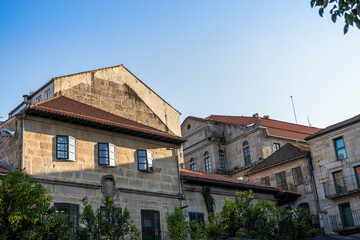 Teucro Square in Pontevedra, Galicia - Spain