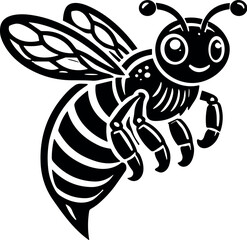 Bees Vector Black Silhouette Cricut Design for T-Shirt