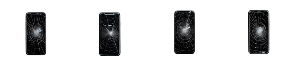 broken cell phone screen (png)