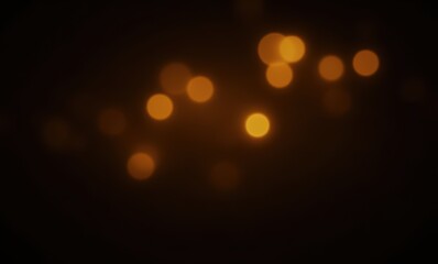 Warm glowing bokeh lights on dark background