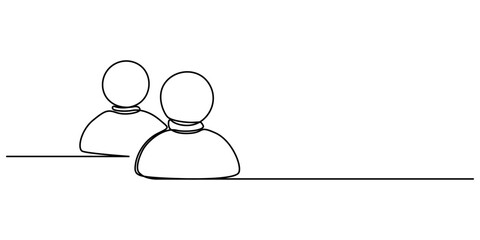 User Icon Flat Isolated on White Background. User Symbol. Vector Illustration, person icon continuous one line drawing, Monochrome icon, Businessman person icon. Line, glyph and filled outline pro. 