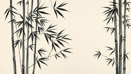 Obraz premium bamboo illustration
