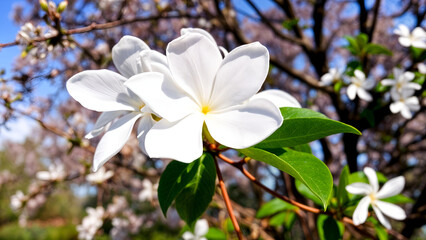 white magnolia flowers