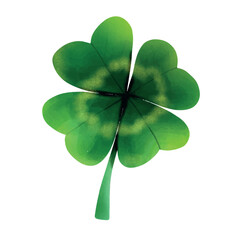 An illustration of a four-leaf clover that has meaning of bring good luck