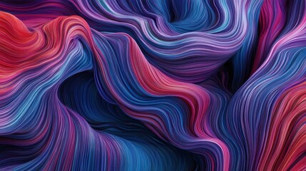 Obraz premium Abstract swirling vibrant red, blue, and purple paint texture.