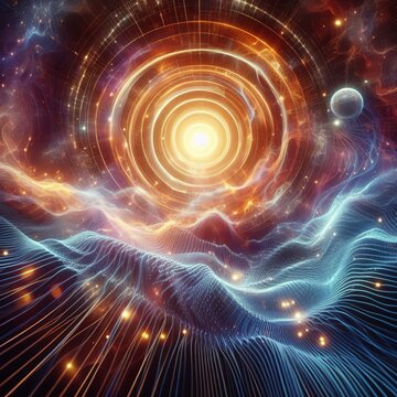63 Energy Waves Energy waves cascading downwards creating a ripp