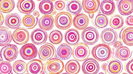 Abstract colorful circles pattern background.