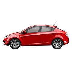 Fototapeta premium Red Sports Car Isolated on a Transparent Background