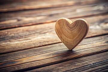 Simple wooden heart against a wood backdrop.  Rustic elegance.