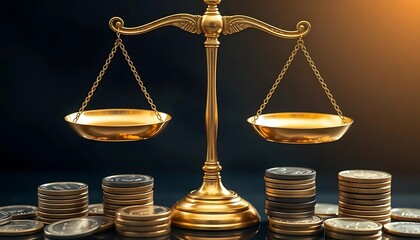 Golden Scales of Justice: Coins, Wealth, and Balance
