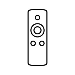 Illustration showing a black remote control icon on a white background