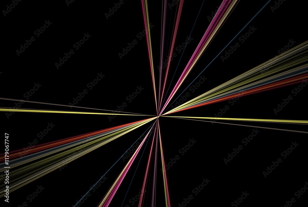Poster computer generated fractal pattern and shape