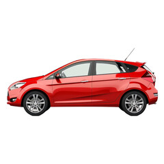 Obraz premium Red Sports Car Isolated on a Transparent Background