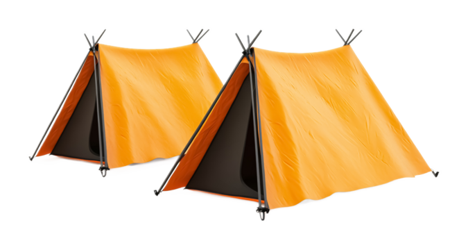 Backpacking Tent Stakes with Lightweight Design - Isolated on White Background