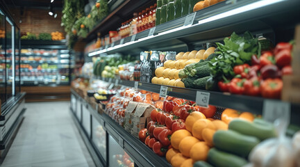 Obraz premium Modern Grocery Store.