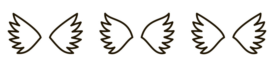 Obraz premium Wings icons set. Simple set of wings vector icons.