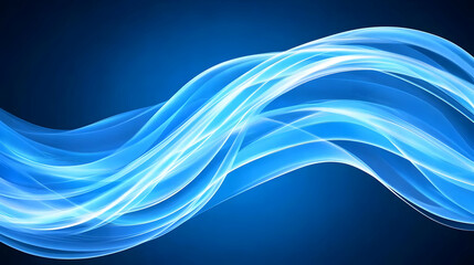 Fototapeta premium Abstract Blue Wave Background Illustration